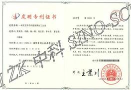 The Authorized Patent Certification of  Product  01